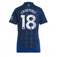 Camiseta Manchester United Casemiro #18 Segunda Equipación Replica 2024-25 para mujer mangas cortas